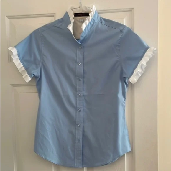 Light blue button front shirt - Picture 1 of 4